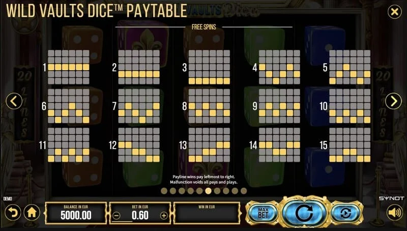 Wild Vaults Dice - ekrani Card Gamble me dyfishim sipas ngjyrës së kartës